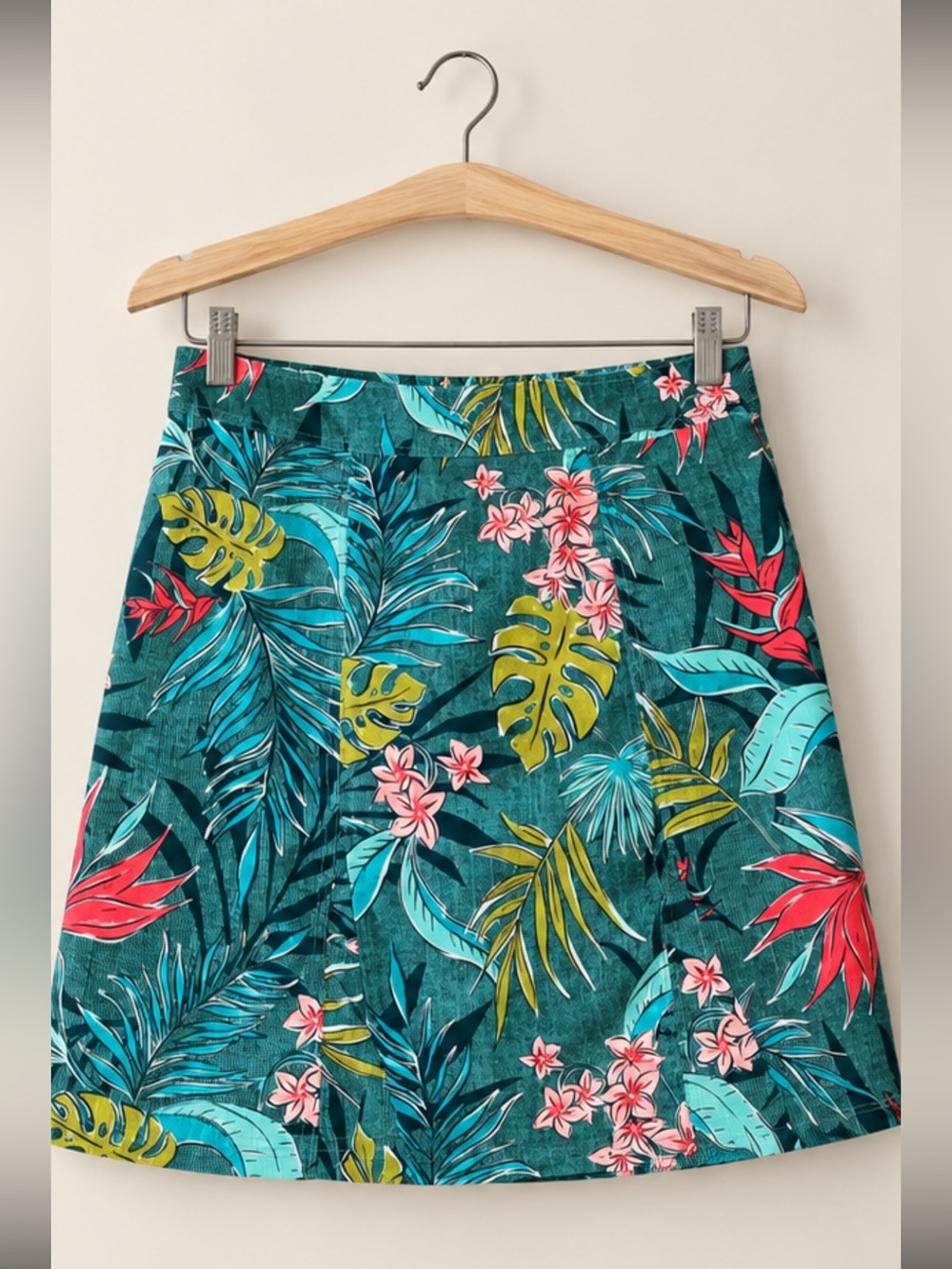Rip Skirt Hawaii | Wrap Skirt Green Palm Print